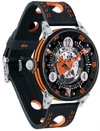 Luxury BRM GOLF BLACK SKELETON DIAL ORANGE GF6-44-SA-N-SQ-AO watch Replica